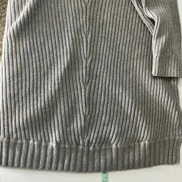 The Limited Size M/L Ribbed Cowl Neck 3/4 Sleeve Sweater Tunic Minimal Winter - Picture 7 of 7